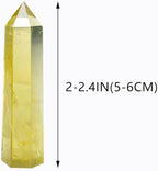 1PCS Citrine Healing Crystals Towers / 1.96-2.36" Natural Reiki Energy Wand Stone 6 Faceted Chakra Quartz Crystal Reiki Meditation Therapy Decoration Gifts