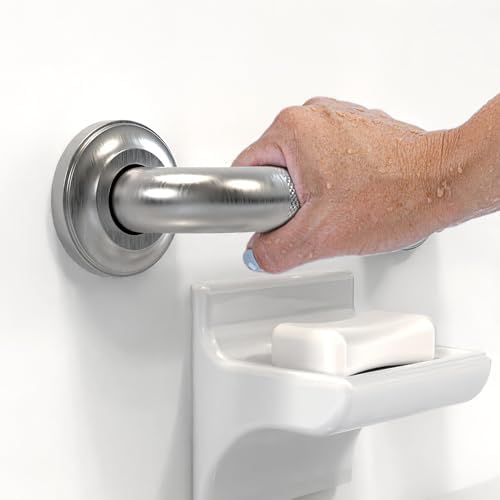 1-1/4" Knurled Grab Bar, ADA Compliant Bath Safety Shower Handrail, Bathroom Mobility Aid Handle for Seniors and Disabled, Heavy Duty 500lbs Support