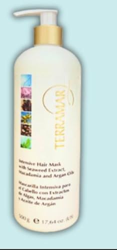 MASCARILLA INTENSIVA PARA EL CABELLO CON ALGAS, ACEITE DE ARGAN Y MACADAMIA 500G LOGRA UN CABELLO SUAVE, SANO Y LIBRE DE FRIZZ