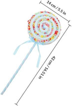 Zerodeko Decorative Lollipop Ornaments 2pcs Medium Blue Fake Candy Decorations Plastic Simulation Lollipop Props for Photography Party Photo Booth Supplies