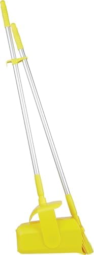 Remco - A Vikan Company 62506 Lobby Dustpan with Broom, Polypropylene/Polyester/Aluminum, 7" X 14" Bin, 37" Handle, Yellow