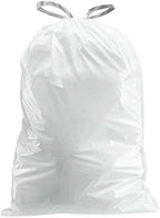 Plasticplace Custom Fit Trash Bags Compatible w Simplehuman Code H Drawstring Bags 8-9 Gallon Tear-Resistant Liner 200 Count Heavy-Duty Waste Disposal