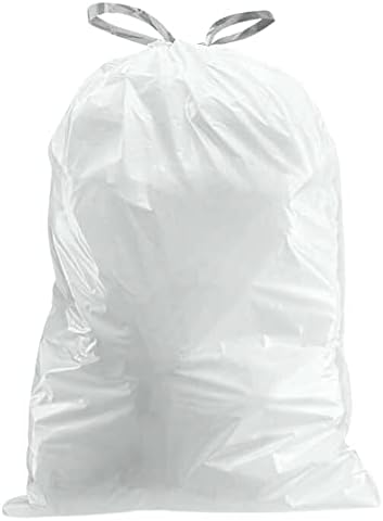 Plasticplace Custom Fit Trash Bags Compatible w Simplehuman Code H Drawstring Bags 8-9 Gallon Tear-Resistant Liner 200 Count Heavy-Duty Waste Disposal