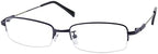 Mens Womens +1.50 Blue 1.56 High Index Lenses Reading Glasses Half Rim Readers Spectacles