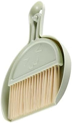 Tyenaza Mini Brush Dustpan Set, Mini Broom Dustpan Set Smile Face Plastic Handheld Efficient Cleaning Portable Tiny Brush Dustpan for Tabletop Office(Green)
