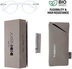 DIDINSKY readers presbyopia reading glasses anti blue light for men and women. Rubber touch, flexible temples and anti-reflective lenses. Smoke +1.0 - UFFIZI BIO