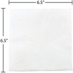 JAM PAPER Medium Lunch Napkins - 6 1/2 x 6 1/2 - White - 50/Pack