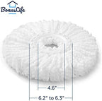 BonusLife 3-Pack Circular Spin Mop Head Refill Replacement