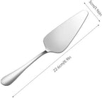 Cake Pie Server, 2 Pack Stainless Steel Pizza Pastry Cake Slicer Server Set, Cake Cutter with Serrated Edges for Kitchen, Restaurants, Wedding, Birthdays and Parties