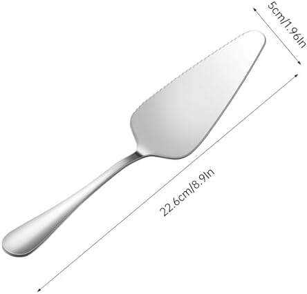 Cake Pie Server, 2 Pack Stainless Steel Pizza Pastry Cake Slicer Server Set, Cake Cutter with Serrated Edges for Kitchen, Restaurants, Wedding, Birthdays and Parties