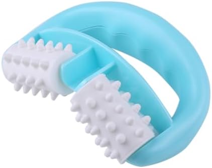 FRCOLOR 2pcs Plastic Studded Style Body Massage Roller Mitt Tool TPE Material Relieves Stress Circulation for Home Use