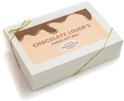 Valley Fudge, Chocolate Lover’s Gift Box, Fresh Artisan Fudge, Real Butter, Bulk Gourmet Candy, Individually Wrapped, Birthday, Thank You, Housewarming Gift, 4 oz, 6 Pieces, One and a Half Pounds