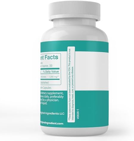 Pure Original Ingredients Inulin, (100 Capsules) Always Pure, No Additives Or Fillers, Lab Verified