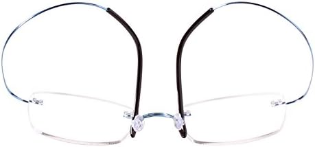 Agstum Titanium Rimless Flexible Frame Hingeless Optical Eyeglasses Clear Lens