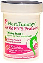FloraTummys Women's Probiotic, Urinary Tract Digestive Immune System Health, Cranberry Powder, Kosher Certified, Non-Dairy, Gluten Free, Non-GMO