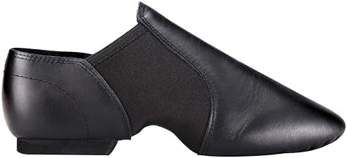 Linodes Unisex Leather Upper Jazz Shoe Slip-on for Women and Men's Dance Shoes