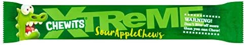 Chewits Xtreme Sour Apple Sticks - 30g - Pack of 8
