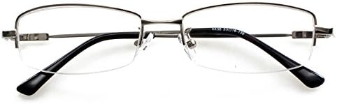 Mens Womens +2.75 Silver Color 1.56 High Index Lenses Reading Glasses Half Rim Readers Spectacles