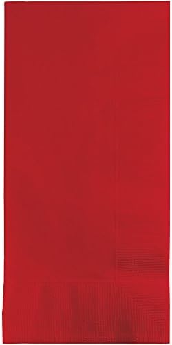Creative Converting Touch of Color 100 Count 2-Ply Paper Dinner Napkins, Classic Red