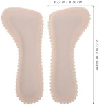 2Pairs Cork High Heel Insoles Sandal Inserts Self Adhesive Non-Slip Comfortable Shoe Liners,18.5X8.2CM
