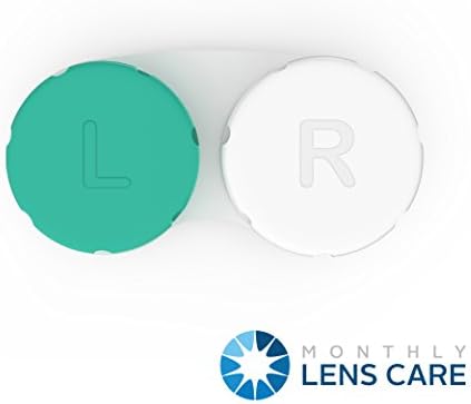 Axim USA Contact Lens Cases 12 Pack. One Year Bulk Supply. Protect Your Eyes by Changing Your Lens Case Monthly (Green)