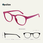 OPULIZE BLU Blue Light Blocking Reading Glasses for Women Men, Cool Round Frame with Anti-Glare, UV