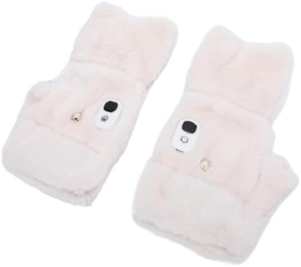 Yinhing Electric Heated Gloves for Men and Women Half Finger Design 3000mAh Battery Fast Heating 360 Warmth for Office Gaming and Outdoor Activities