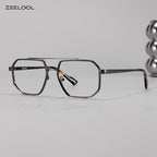 Zeelool Aviator Reading Glasses for Men, Metal Blue Light Blocking Readers Computer Eyeglasses Readers Autumn ZJGM892777-R