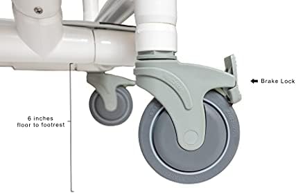 5" Institutional-Grade Replacement Shower Chair Wheels – Set of 4 Locking Casters for Rolling & Commode Chairs, Fits Models DL-1, RL-1 & RCL-1