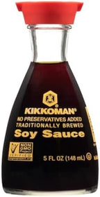 Kikkoman Soy Sauce - Pack of 2 - Use on a Variety of Foods - Stock Up and Have Plenty to go Around - no Preservatives Added - Traditionally Brewed