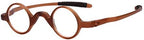 Agstum TR90 Small round eyeglasses retro Reading Glasses Readers 32-30-135 (Brown, +4.00)