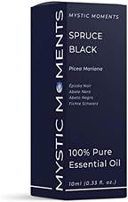 Mystic Moments | Spruce Black Essential Oil 10ml (Picea Mariana) | Fresh Woody Forest Aroma | Uplifting & Clarifying Scent for Diffusers and Home Fragrance