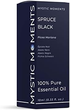 Mystic Moments | Spruce Black Essential Oil 10ml (Picea Mariana) | Fresh Woody Forest Aroma | Uplifting & Clarifying Scent for Diffusers and Home Fragrance