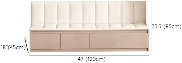 Restaurant Booth Seating with Upholstered Back and Storage for Dining Room, Living Room, Entryway