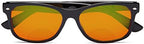 Eyekepper Blue Blocking Amber Bifocal Glasses for Sleep-Nighttime Bifocal Readers-Special Orange Tinted Glasses for Women Men (Black, +1.50)