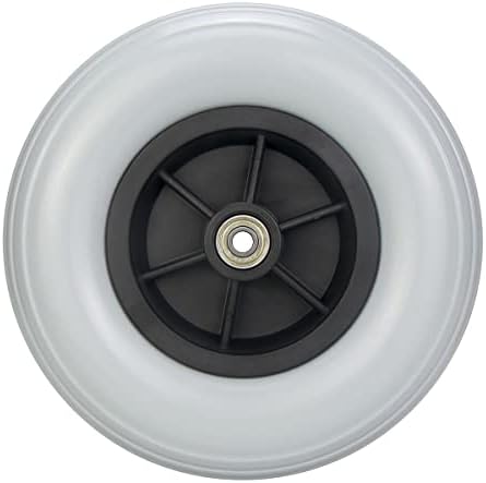 Wheelchair Caster/Wheels (Pair) 8 Inch 8"x 2" (200x50) Solid Tire Wheel, Compatible with Pride, Jazzy, Jet, Quantum, Merits Power Chair, Electric Wheelchair Front/Rear Wheel Replacement