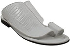 Men's PU Leather Summer Sandals, Comfy Breathable Ring Toe Flip Flops, Gladiator Sandals,Beach Sandals,Casual Walking Shoes (Color : White, Size : 8)
