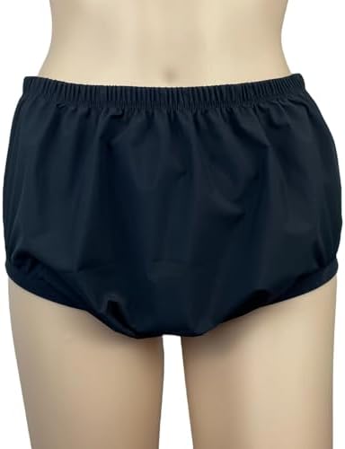 Leakproof Cloth Diaper Covers for Adult, Incontinence Protective Briefs Underwear, Reusable Plastic Pants Special Needs 2Pcs (WhiteBlack, M)