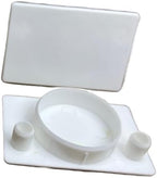E.H.C. Plastic Hinge Hole Cover Plug, 5 Count, Snow White