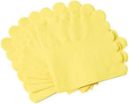 100 Pieces 2-ply Light Yellow Napkin Disposable Scalloped Cocktail Napkins Beverage Napkins Dessert Napkins Paper Napkins for Dinner Wedding Birthday Party Bridal Anniversary Reception Event (Yellow)