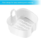 rosenice Denture Case Denture Bath Box Case Dental Orthodontic Retainer False Teeth Storage Box with Strainer cups for soaking s (Blue)