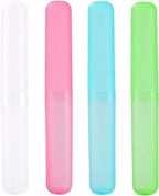 4 Pack Toothbrush Cases Travel Toothbrush Holder Portable Toothbrush Container Case Plastic Toothbrush Carrier Cover Case for Traveling, Bathroom, School, Home, Camping