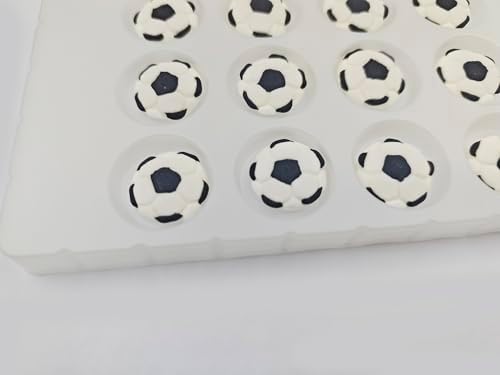 Edible Mixed 12pcs Soccer Sugar cake decorations, cupcake toppers, perfect Icing Cookies decro for Valentine's Day Birthday Halloween Thanksgiving Christmas party Team Dinner