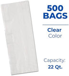 Inteplast PB100824 22 qt Capacity, 24" Length x 10" Width x 8" Gusset, Food and Utility Poly Bag (Case of 500)