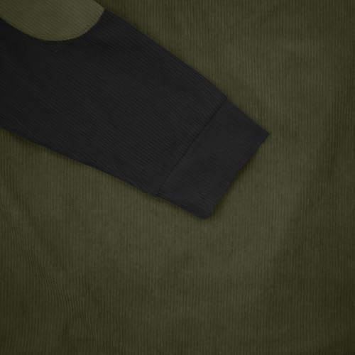 ADHOWBEW Corduroy Sweaters for Men Fleece Work Sweatshirt Big and Tall Pullover Casual Long Sleeve Fall Winter Clothes