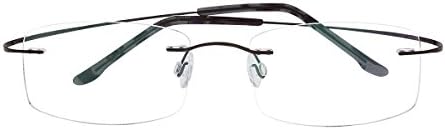 Titanium Frame Rimless Reading Glasses in 24 Strengths and 5 Colors