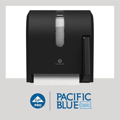Georgia-Pacific Blue Basic Recycled Paper Towel Rolls by PRO, White, 26601, 800 Feet Per Roll, 6 Rolls Per Case