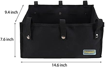 Walker Bag Under Seat for Four Wheel Rollator, Rollator Bag Tote Organizer Pouch Storage to Walkers for Senoirs, Walker Accessories (Upgraded-large, black)