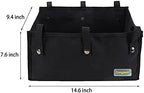 Walker Bag Under Seat for Four Wheel Rollator, Rollator Bag Tote Organizer Pouch Storage to Walkers for Senoirs, Walker Accessories (Upgraded-large, black)