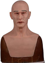 EQAIWUJIE Silicone Realistic Old Man Face Silicone for Cosplay Halloween Handmade Costumes